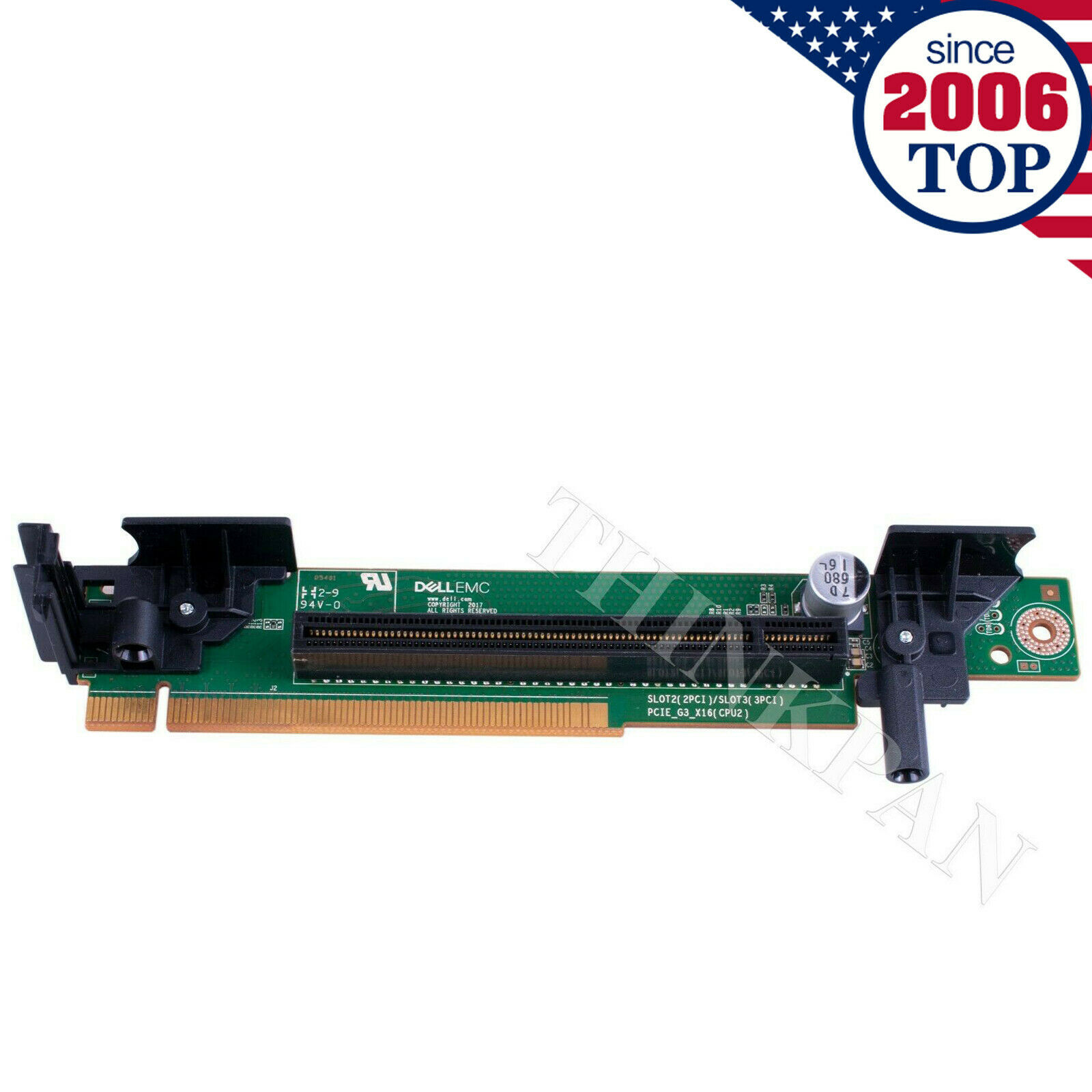 New Dell PowerEdge R640 Riser 2 Card PCI-E X16 for 2nd CPU W6D08 P7RRD US