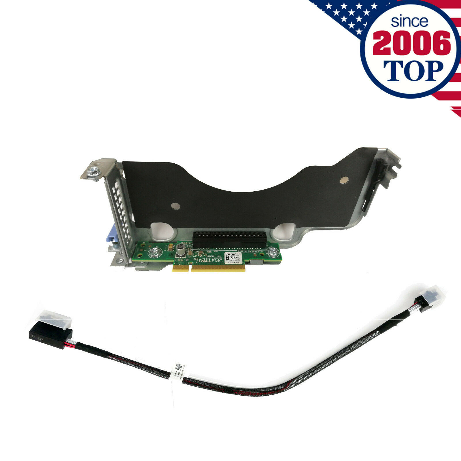 New Dell Poweredge R440 H740P H730P H730 PCIe Riser 0VG0Y & Cable 8YMGD US Stock